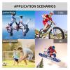 Action Camera, 1080P HD Mini Action Camera Head Mounted Magnetic Thumb Camcorders Outdoors Anti Shaking DV Sport Video Recorder Bike Helmet Cam ,for Diving, Cycling and Vlogging(Add 64GB Card,Black) view 3