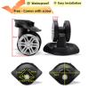 Luggage Replacement Wheels 2Pcs Silent Double Ball Bearing Luggage Replacement Wheel for All Kinds of Bags with Heavy Duty Roller for Most of Wheels Rolling Luggages(1 Pair Black New) view 3