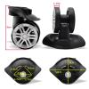 Luggage Replacement Wheels 2Pcs Silent Double Ball Bearing Luggage Replacement Wheel for All Kinds of Bags with Heavy Duty Roller for Most of Wheels Rolling Luggages(1 Pair Black New) view 4