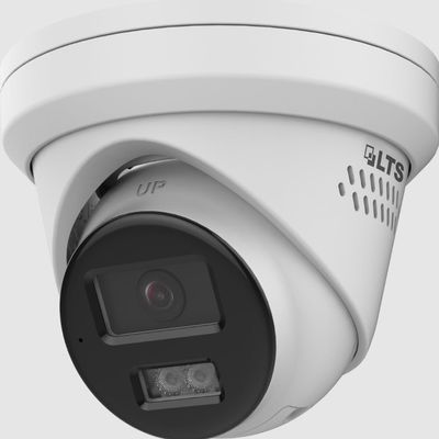 CMHT1722-28LS 2MP HD-TVI Dual-Light Turret Camera with 2.8mm Lens, Active Deterrence, Smart-Hybrid IR and White Light, Two-Way Audio Over Coax, Built-in Mic and Speaker, IP67, DC12V