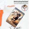 360 Rotating Stand Case for 6" Kindle (11th Generation-2024/2022 Release), PU Leather Folio Cover with Auto Wake/Sleep, Durable Shockproof Protective Case for Men, Women, Running Horses view 4