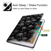 360Rotating Stand Case for 6" Kindle Paperwhite (10th Generation,2018 Release), PU Leather Folio Cover with Auto Wake/Sleep, Durable Shockproof Protective Case for Men Women, Black Skull view 3