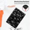 360Rotating Stand Case for 6" Kindle Paperwhite (10th Generation,2018 Release), PU Leather Folio Cover with Auto Wake/Sleep, Durable Shockproof Protective Case for Men Women, Black Skull view 4