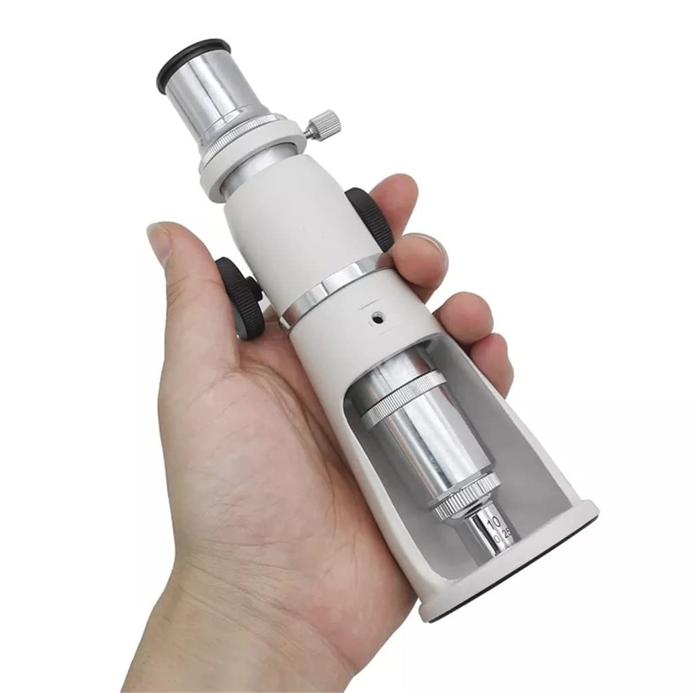 MVUYO Portable 100x Mini Jewelry Magnifying Glass Microscope Monocular Handle with Gradient