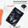 360Rotating Stand Case for 6" Kindle Paperwhite (10th Generation,2018 Release), PU Leather Folio Cover with Auto Wake/Sleep, Durable Shockproof Protective Case for Men Women, Black Wolf view 4