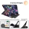 360Rotating Case for Fire HD 8 (6th/7th/8th Gen, 2016/2017/2018 Release), PU Leather Folio with Auto Wake/Sleep,Durable Shockproof Protective Cover for Fire HD 8-Inch Tablet,Glitter Blooming Flower view 2