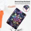 360Rotating Case for Fire HD 8 (6th/7th/8th Gen, 2016/2017/2018 Release), PU Leather Folio with Auto Wake/Sleep,Durable Shockproof Protective Cover for Fire HD 8-Inch Tablet,Glitter Blooming Flower view 4