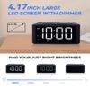 Digital Alarm Clock Radio with AM/FM Radio, Presets, Scan, Dual Weekday/Weekend Alarms, Snooze, Sleep Timer and Dimmable White LED Display for Bedroom, Living Rooms, Kitchens, Offices, etc (White) view 4