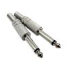 20Pcs 6.35mm 1/4 Inch Stereo TS Male Plug to Jack Male Jack for Mixer, Amp, Subwoofer view 2