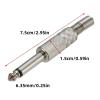 20Pcs 6.35mm 1/4 Inch Stereo TS Male Plug to Jack Male Jack for Mixer, Amp, Subwoofer view 3