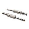 20Pcs 6.35mm 1/4 Inch Stereo TS Male Plug to Jack Male Jack for Mixer, Amp, Subwoofer view 4