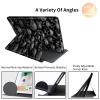 360 Rotating Stand Case for 6" Kindle 10th Generation (2019, Model: J9G29R), PU Leather Folio Cover with Auto Wake/Sleep, Durable Shockproof Protective Case for Men, Women, Black Skull view 2