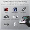 WYYHAA Bluetooth 5.3 FM Transmitter Car Adapter, Wireless Radio Music Adapter LED Display Hands-Free Calling Support USB Drive, PD & QC3.0 USB Charger view 3
