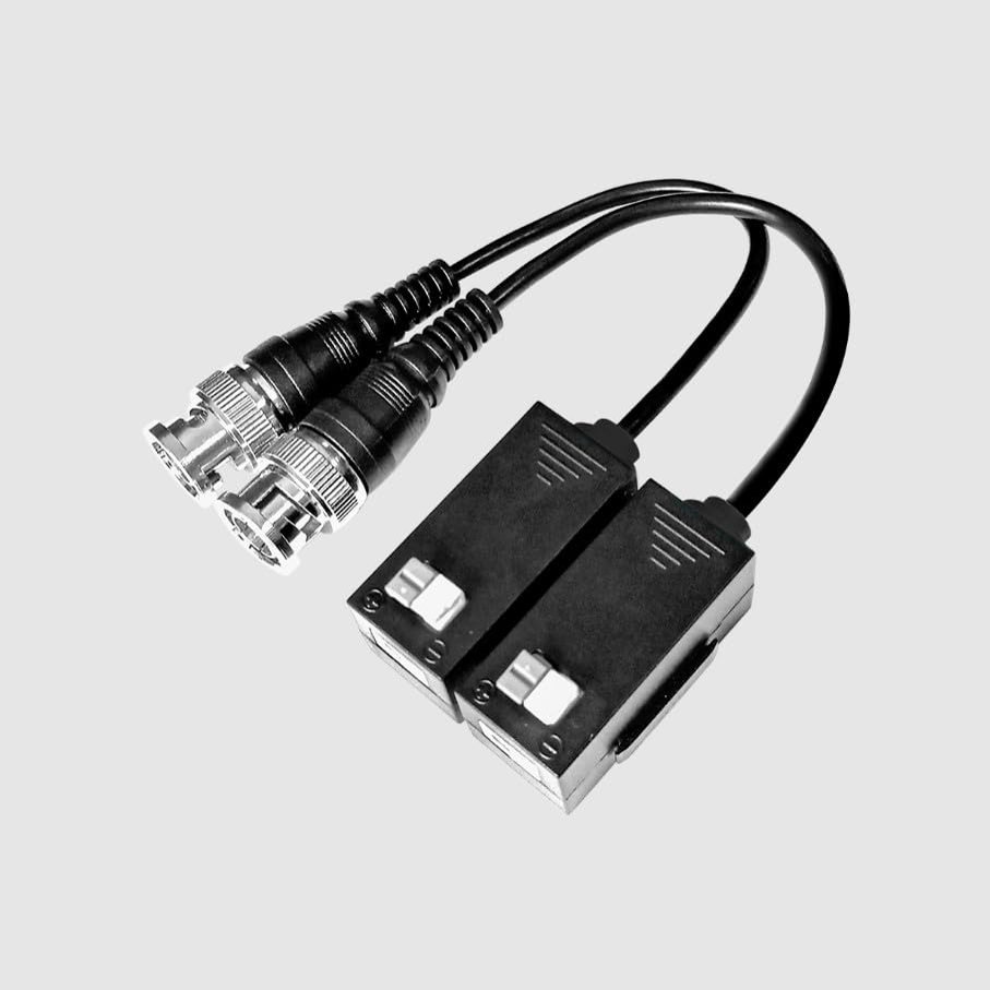 LTAB4020NT, Single Channel HD Passive Video Balun, Supports 3/4/5MP/4K HD-TVI, CVI, AHD, and CVBS Cameras, Real-Time Transmission Over UTP Cat5e/6, Male BNC Connector with Extended Mini-Coax Pigtail