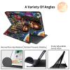 360Rotating Case for All-New Fire HD 8 & Fire HD 8 Plus Tablet (12th/10th Gen, 2024/2022/2020), PU Leather Folio Durable Shockproof Protective Case with Auto Wake/Sleep, Hip-Hop Girl view 2