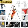 Heavy Duty Emergency Rescue Tripod Kit - Adjustable Confined Space Tripod with Fall Arrest System, 1800lbs Capacity for Deep Wells & Mine Shafts, Portable Safety Stand view 3