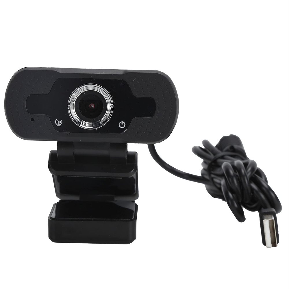 1080P Full HD Web Camera with Noise Cancelling Microphone, Wide Compatibility for Multiple OS, Manual Focus for Clarity, USB2.0 Interface, Multi Function Base for Versatile Placem