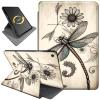 360Rotating Case for Fire HD 8 (6th/7th/8th Gen, 2016/2017/2018 Release), PU Leather Folio with Auto Wake/Sleep,Durable Shockproof Protective Cover for Fire HD 8-Inch Tablet,Vintage Dragonfly view 1