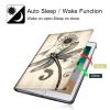360Rotating Case for Fire HD 8 (6th/7th/8th Gen, 2016/2017/2018 Release), PU Leather Folio with Auto Wake/Sleep,Durable Shockproof Protective Cover for Fire HD 8-Inch Tablet,Vintage Dragonfly view 3