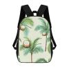 TKJMCSW Summer Coconut Tree Backpack for Women Men 17 Inch Laptop Backpacks Casual Daypack Carry on Backpack Waterproof Black Bookbag Work Travel Computer Backpacks view 1