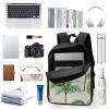 TKJMCSW Summer Coconut Tree Backpack for Women Men 17 Inch Laptop Backpacks Casual Daypack Carry on Backpack Waterproof Black Bookbag Work Travel Computer Backpacks view 3