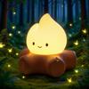 BANDIANCY Chibi Campfire Night Light, Silicone, LED Flickering Flame Lights, Dimmable, Rechargeable Bedside Nightlight, Anime Kawaii Lamp Dcor view 1