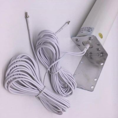 High Gain 10-12dBi Dual SMA Male 698-2700 MHz 3G/4G LTE Omni-Directional Outdoor Pole/Wall Mount Antenna for Mobile Cell Phone Cellular 4G LTE Router Modem Gateway (5 Meter Double line CRC9)