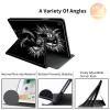 360Rotating Case for Amazon Fire Max 11 Tablet (2023 Release, 11"), PU Leather Folio Stand Cover with Auto Wake/Sleep, Durable Shockproof Protective Case for Fire Max 11 2023,Black Sun and Moon view 2