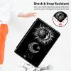 360Rotating Case for Amazon Fire Max 11 Tablet (2023 Release, 11"), PU Leather Folio Stand Cover with Auto Wake/Sleep, Durable Shockproof Protective Case for Fire Max 11 2023,Black Sun and Moon view 4