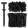 100PCS Nylon Universal Cable Tie Buckle, Heavy Duty Self-Locking Universal Zip Ties with Pin & Button Design, UV Resistant Plastic Fasteners for Auto/Car Body Repair, Daily Fixing & Tool Organization view 1