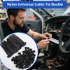 100PCS Nylon Universal Cable Tie Buckle, Heavy Duty Self-Locking Universal Zip Ties with Pin & Button Design, UV Resistant Plastic Fasteners for Auto/Car Body Repair, Daily Fixing & Tool Organization view 3