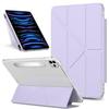 Full Protective Case Compatible With iPad Pro 13 Inch Case M4 2024 7th Generation Detachable Magnetic Cover Slim Protective Case,Multi-Angle Viewing Clear Transparent Back Shell Shockproof Cover(Purpl view 1