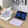 Full Protective Case Compatible With iPad Pro 13 Inch Case M4 2024 7th Generation Detachable Magnetic Cover Slim Protective Case,Multi-Angle Viewing Clear Transparent Back Shell Shockproof Cover(Purpl view 3