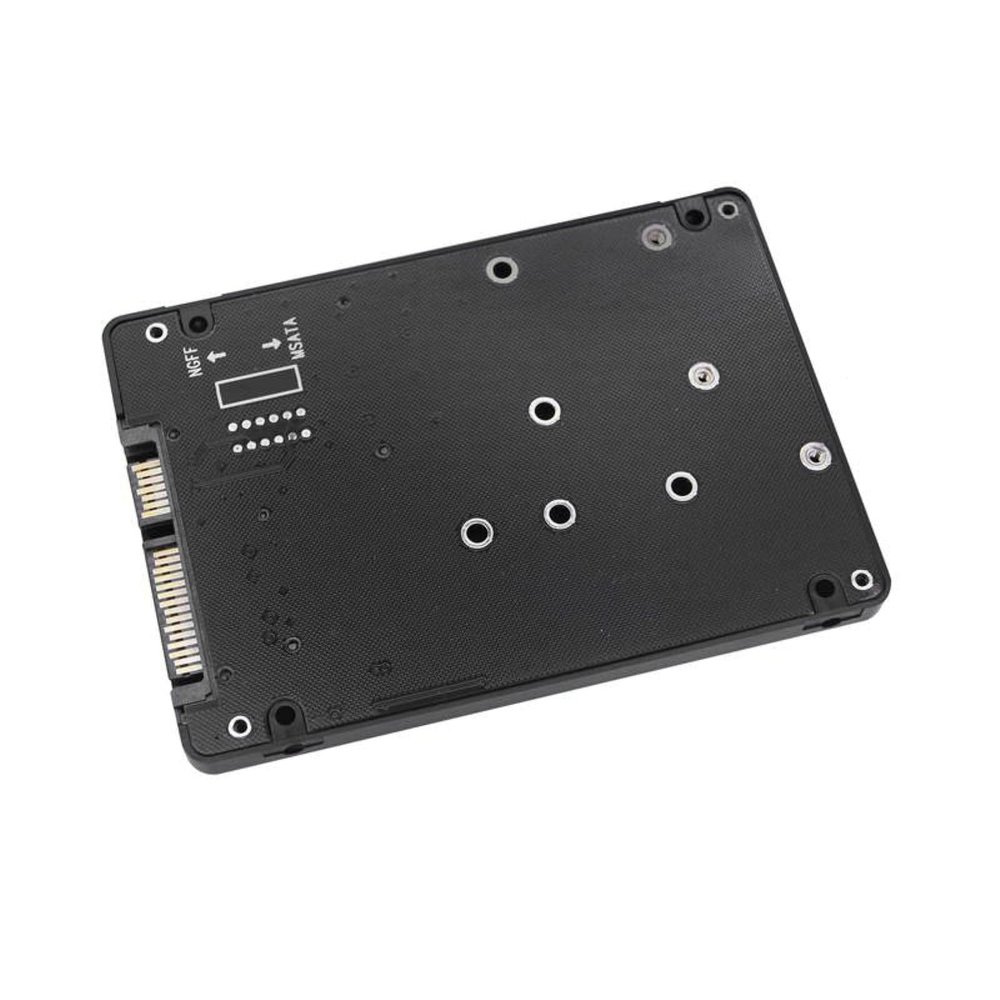 2 in 1 MSATA/M.2 NGFF to SATA III Adapter Converter 2.5" SSD Hard Drive Enclosure