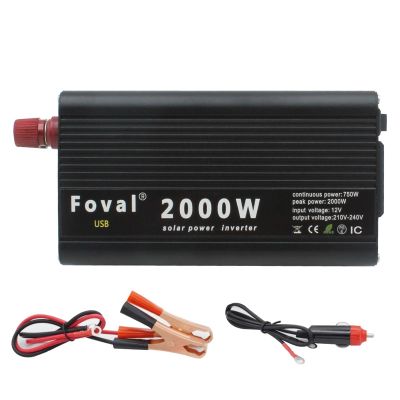 Off-Grid 2000W Inverter12v 220v Solar Inverter Car Inverter Full Power 2USB Power Inverter Solar Convertidor