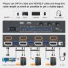 KVM Switch 2 Monitors 3 Computers 8K@60Hz/4K144Hz,DP+HDMI USB3.0 Dual Monitors KVM Switches with 4 USB 3.0 Port,Wired Remote,USB3.0 Cables Included(8K 3 PC 2 Monitor KVM) view 2