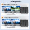 KVM Switch 2 Monitors 3 Computers 8K@60Hz/4K144Hz,DP+HDMI USB3.0 Dual Monitors KVM Switches with 4 USB 3.0 Port,Wired Remote,USB3.0 Cables Included(8K 3 PC 2 Monitor KVM) view 3