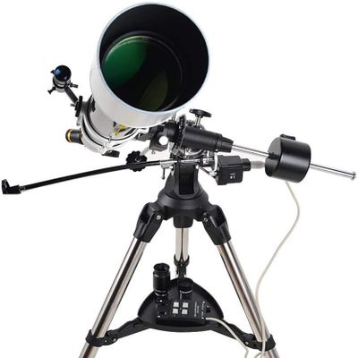 Refractive Astronomical Telescope, HD Landscape Astronomy Space Finder Telescope with Tripod for 360 Adjustment Get
