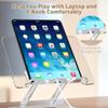 Adjustable Acrylic Book and Laptop Stand, Rotating Holder for Cookbooks & Textbooks, Foldable Aluminum Stand for Office and Kitchen Use view 2
