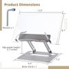 Adjustable Acrylic Book and Laptop Stand, Rotating Holder for Cookbooks & Textbooks, Foldable Aluminum Stand for Office and Kitchen Use view 4