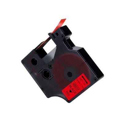 12mm Black On White Label Tape 45013 Compatible with LabelManager 160 280 COLORPOP Label Maker Fits D1 45013 45018 Label Cartridge(Black on Red)