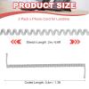 PATIKIL 2 Pack Phone Cord for Landline, 6.6 Feet(Coiled 1.3 Feet) RJ9/RJ10 4P4C Landline Handset Cord Universal Telephone Phone Cable for Telephone Handset Accessory, Silver Gray view 2