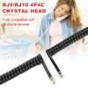 PATIKIL 2 Pack Phone Cord for Landline, 6.6 Feet(Coiled 1.3 Feet) RJ9/RJ10 4P4C Landline Handset Cord Universal Telephone Phone Cable for Telephone Handset Accessory, Silver Gray view 4