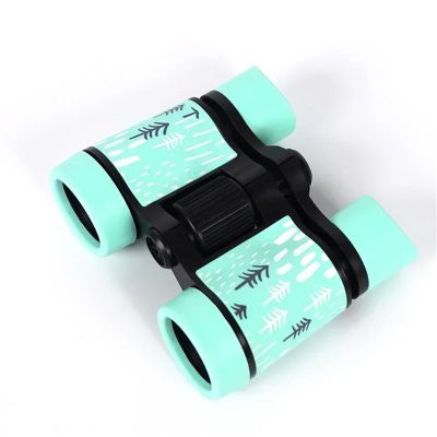 4X30mm Kid Binocular Telescopes Children Educational Folding Telescope Outdoor Bird Watching Optics Telescope for Camping(Green)