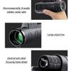 10X42 Roof System Monoculars, Wide AngleCentral Focus Telescope, Suitable for Hunting, Travel, Large Eyepiece Obser view 3