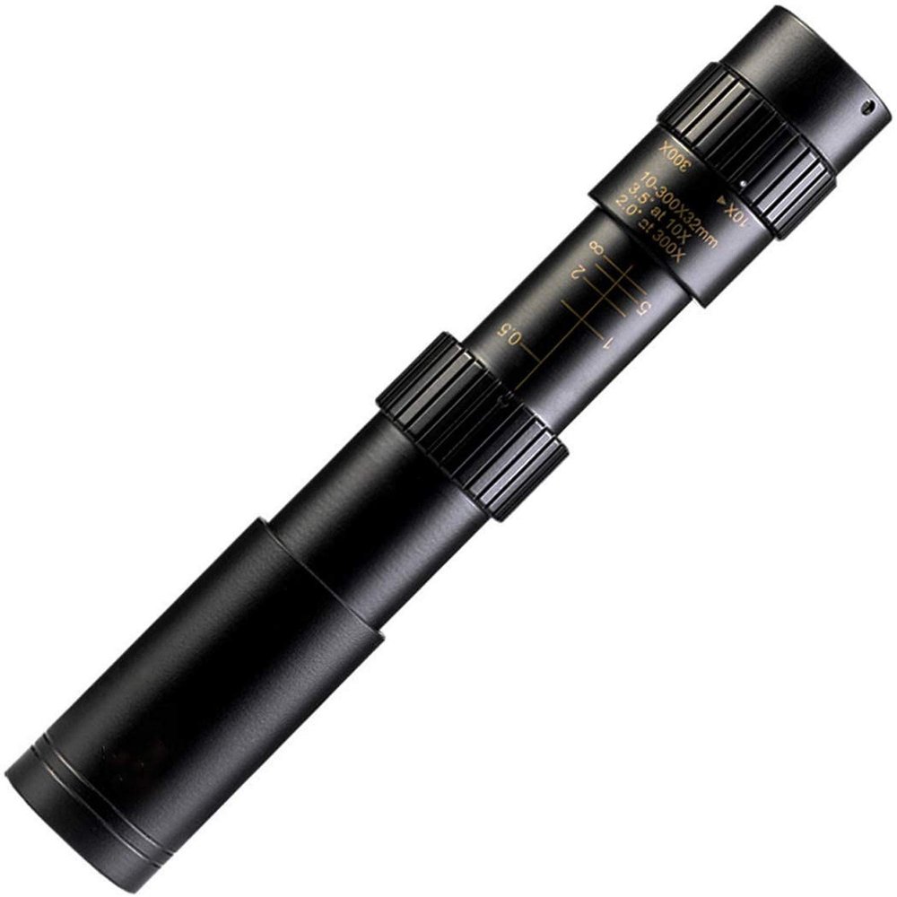 All Metal Monocular,10-300x Zoom HD SFMC External Universal Telephoto Lens, Outdoor Mobile Phone Dual-Adjustment Zoom Te