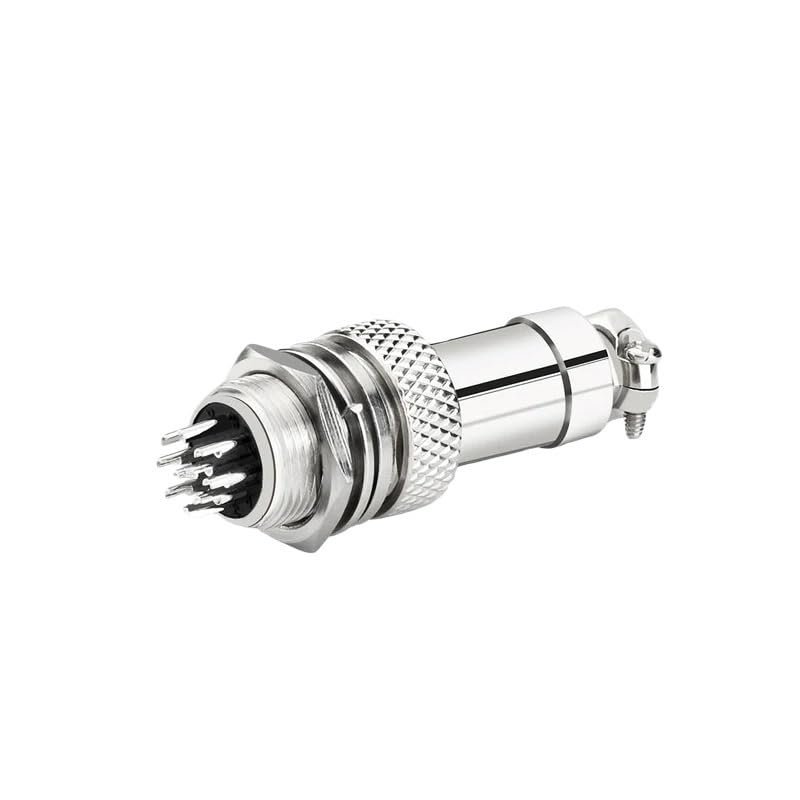 FWSYIVV 10 Sets GX16 Metal Aviation Socket 2/3/4/5/6/7/8/9/10pin Electric Cable Terminal Fixed Type and Butt Mobile Type Female Male(10P Whole Set)