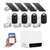 SEBIKAM 4MP Security Cameras Wireless Outdoor, 4 Cam-Kit, Solar Powered Home Security Camera System, 5G & 2.4G WiFi, 2K Color Night Vision, PIR/AI Detection, Real-time Spotlight Alarm, Two-Way Audio view 1