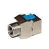 Zinc Alloy Cat 6A/Cat 8 Network Keystone Jack Ethernet Adapter RJ45 Port Toolless (5 Pieces Cat 6A) view 2