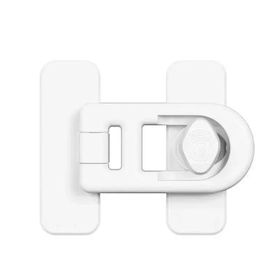 10pcs Cabinet Drawer Lock Refrigerator Door Latch Durable Plastic Baby Safety Lock Multifunction Kids Security Protection Useful(White)